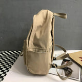 Solid Backpacks Students Brief Unisex Couples Travel Casual All-match School Bag