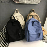 Solid Backpacks Students Brief Unisex Couples Travel Casual All-match School Bag