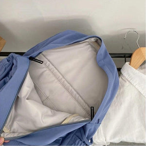 Student Backpack Solid Unisex Water-proof Large Capacity College Rucksack