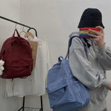 Student Backpack Solid Unisex Water-proof Large Capacity College Rucksack