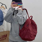 Student Backpack Solid Unisex Water-proof Large Capacity College Rucksack