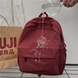 Student Backpack Solid Unisex Water-proof Large Capacity College Rucksack