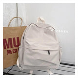 Student Backpack Solid Unisex Water-proof Large Capacity College Rucksack