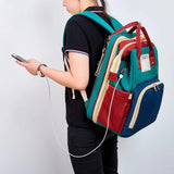 3-in-1 Diaper Bag with Portable Bassinet - Multifunctional Travel Mommy Bag