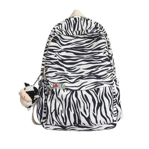 Canvas Cow Pattern Backpack Lightweight Laptop Outdoor Travel Bags