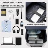 Waterproof Business Backpack Men with USB 15.6 Inch Laptop Large Capacity
