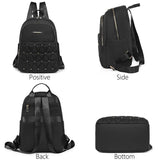 Ladies Casual Shoulder Backpack with Rivet Diamond