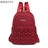 Ladies Casual Shoulder Backpack with Rivet Diamond