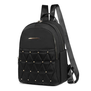 Ladies Casual Shoulder Backpack with Rivet Diamond