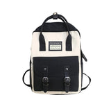 Nylon Backpack Waterproof School Bags for Girls Patchwork Female Handbag