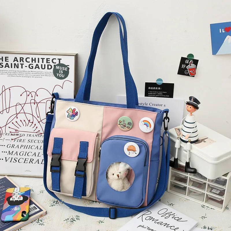 Casual Girl Backpack High Capacity Women Messenger Bag