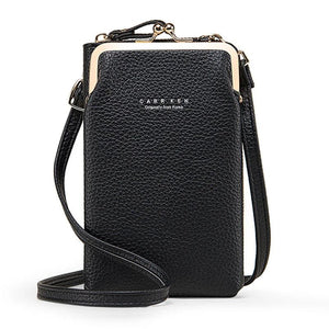 Small Matte Leather Crossbody Bag for Women