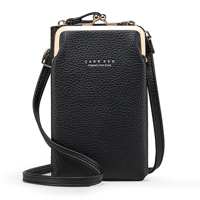 Small Matte Leather Crossbody Bag for Women