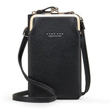 Small Matte Leather Crossbody Bag for Women
