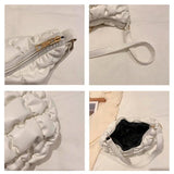 Soft Nylon Padded Tote Shoulder Bag Casual Purse Handbag Clutch