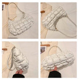 Soft Nylon Padded Tote Shoulder Bag Casual Purse Handbag Clutch