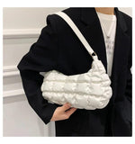 Soft Nylon Padded Tote Shoulder Bag Casual Purse Handbag Clutch