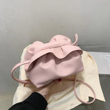 One-Shoulder Messenger Dumpling Bag Artifici...