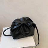 One-Shoulder Messenger Dumpling Bag Artifici...