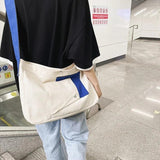 Student Casual Canvas Shoulder Bag Teen School Laptop Messenger Bag