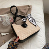 Summer Straw Crossbody Bag Women Beach Purse Lady Handbag