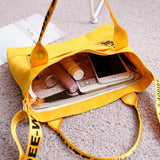 Canvas Tote Bag Large Capacity Casual Shoulder Messenger Bag