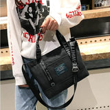 Canvas Tote Bag Large Capacity Casual Shoulder Messenger Bag