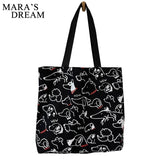 Mara's Dream Canvas Bag Japanese Style Cartoon Dog Eco Shoulder Bag