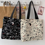 Mara's Dream Canvas Bag Japanese Style Cartoon Dog Eco Shoulder Bag