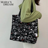 Mara's Dream Canvas Bag Japanese Style Cartoon Dog Eco Shoulder Bag