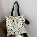 Mara's Dream Canvas Bag Japanese Style Cartoon Dog Eco Shoulder Bag