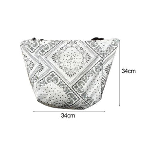 Cashew Flower Printing Women Shoulder Bags Ladies Shopping Tote Casual Cotton Fe