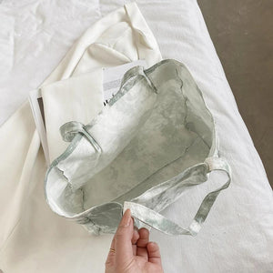 Canvas Tie Dye Print Shoulder Bag Large Capacity Tote