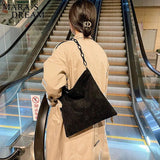 Mara's Dream Women Striped Corduroy Crossbody & Shoulder Bag