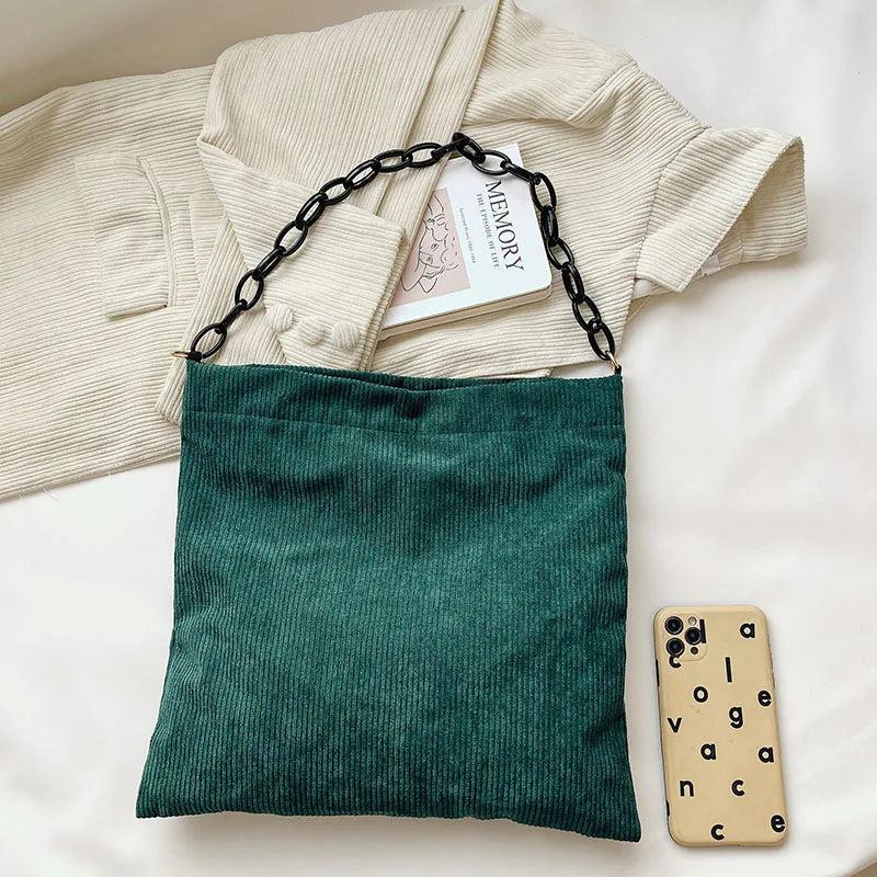 Mara's Dream Women Striped Corduroy Crossbody & Shoulder Bag