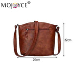 Vintage Women Soft PU Leather Shoulder Crossbody Bag