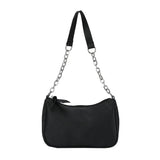 Shoulder Bags Women Underarm Chain Bag PU Candy Colors Zipper Summer Students