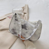 Summer Canvas Underarm Bag Zipper Lady Shoulder Bag