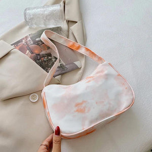 Summer Canvas Underarm Bag Zipper Lady Shoulder Bag