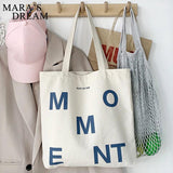 Mara's Dream Women's Canvas Shoulder Shopper Bag Eco Reusable Shopping Bag