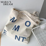 Mara's Dream Women's Canvas Shoulder Shopper Bag Eco Reusable Shopping Bag