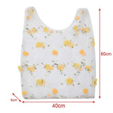 Flower Embroidery Women Handbag Transparent Organza Casual Tote Shoulder Bag