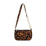 Leopard Print Underarm Bag Soft Women Handbag