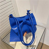 Women's Bowknot Shoulder Bag, Multi-use Handbag Tote, White/Blue/Black