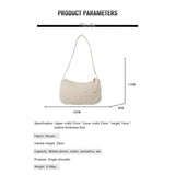 Straw Shoulder Bag with Daisy Pattern Zipper Closure Retro Bohemia Style