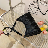 Fashionable Shoulder Bag, Solid Textured Surface, Zipper Closure, Large Capacity