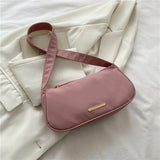 Nylon Underarm Shoulder Crossbody Bag Women Girls Students Handbag