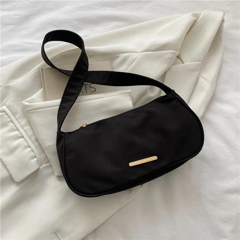 Nylon Underarm Shoulder Crossbody Bag Women Girls Students Handbag
