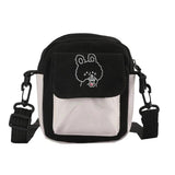 Canvas Cartoon Printed Shoulder Messenger Bag Hit Flap Purse