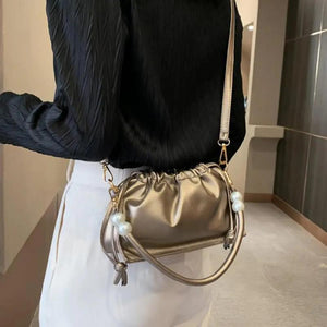 Stylish Beaded Cross Body Bag with Knot Detail